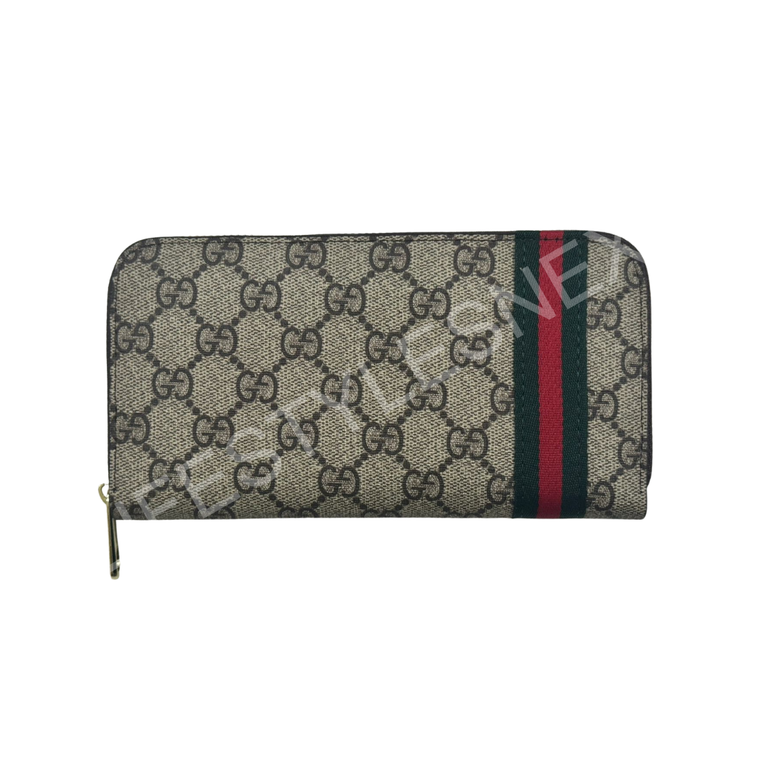 Italian Leather Designer Wallet for Men – Luxury Zipper Card Holder Clutch Purse
