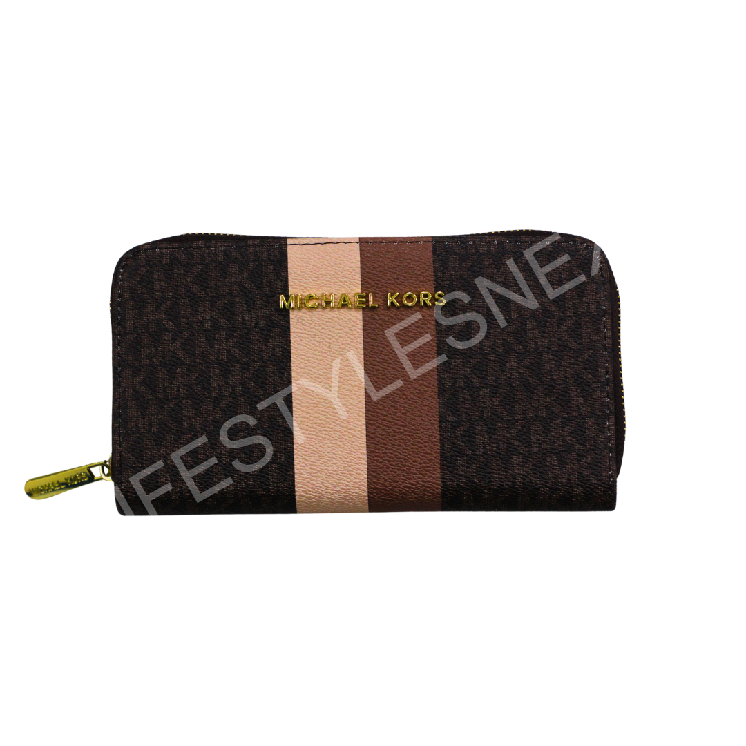 Guess Classic Monogram Zip Wallet – Navy Blue