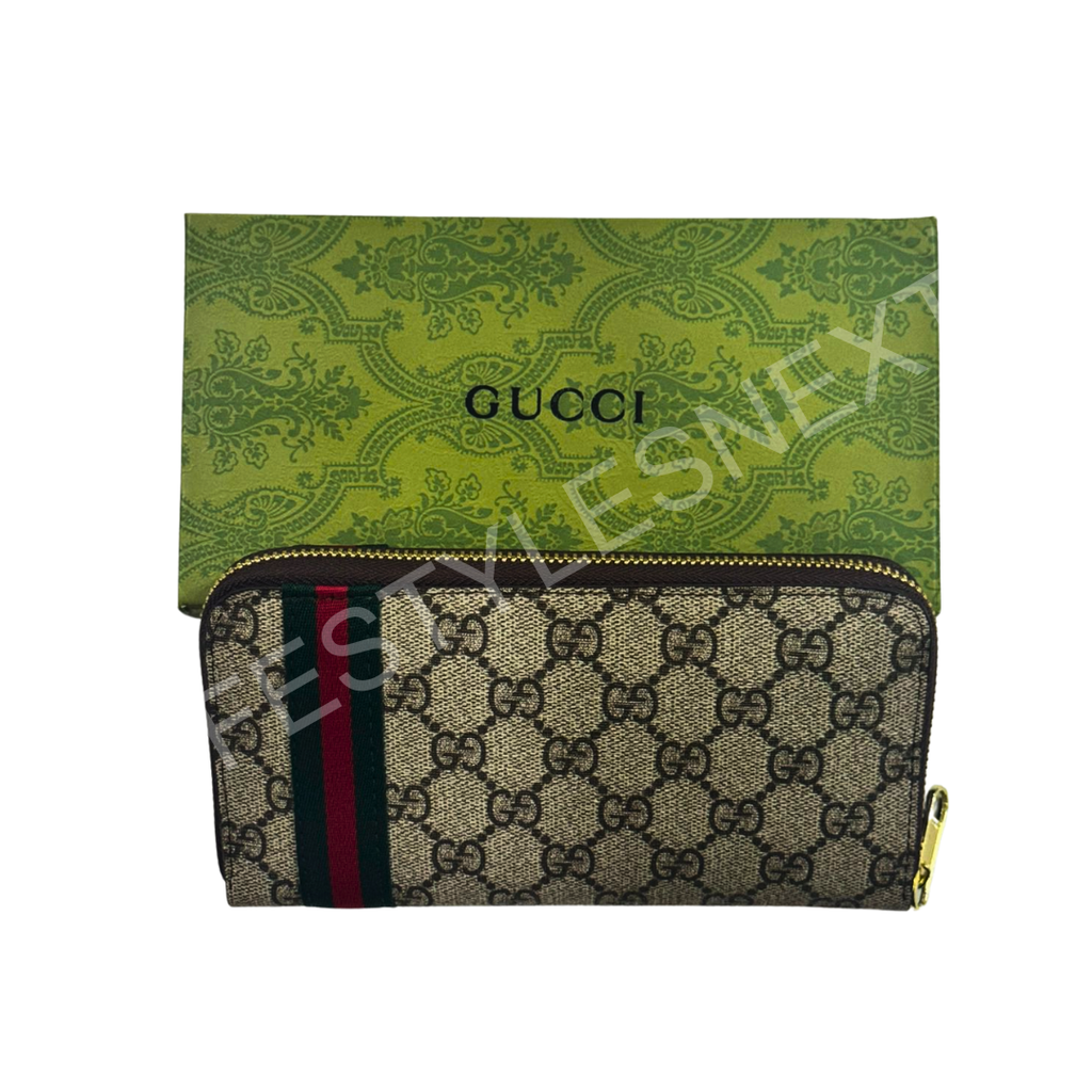 Italian Leather Designer Wallet for Men – Luxury Zipper Card Holder Clutch Purse