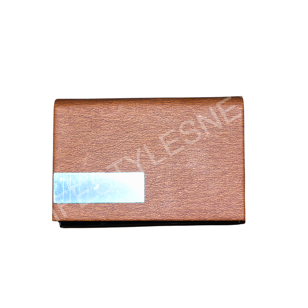 Metal Business Card Holder Wallet – Magnetic Luxury PU Leather & Stainless Steel Case for Men and Women