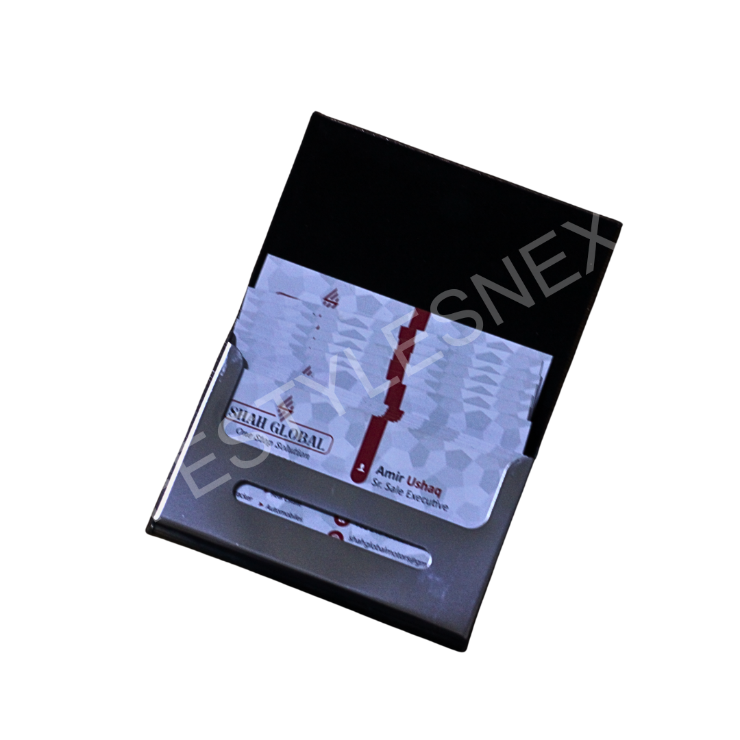 Metal Business Card Holder Wallet – Magnetic Luxury PU Leather & Stainless Steel Case for Men and Women
