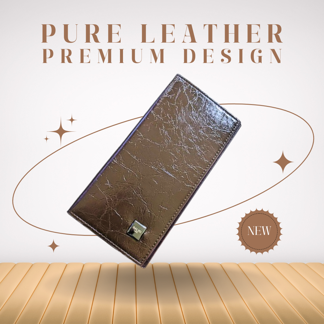 Premium Brown Leather Wallet.
