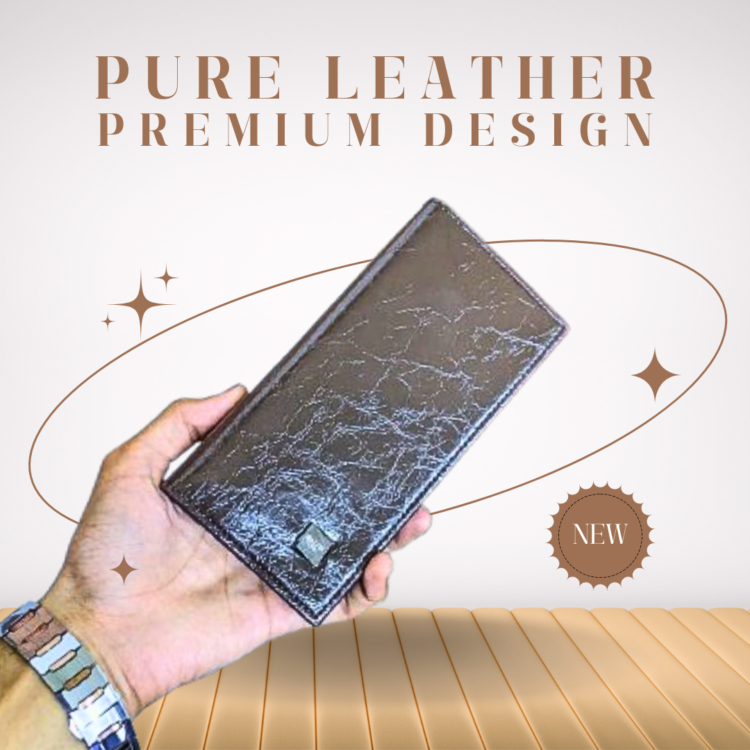 Premium Brown Leather Wallet.