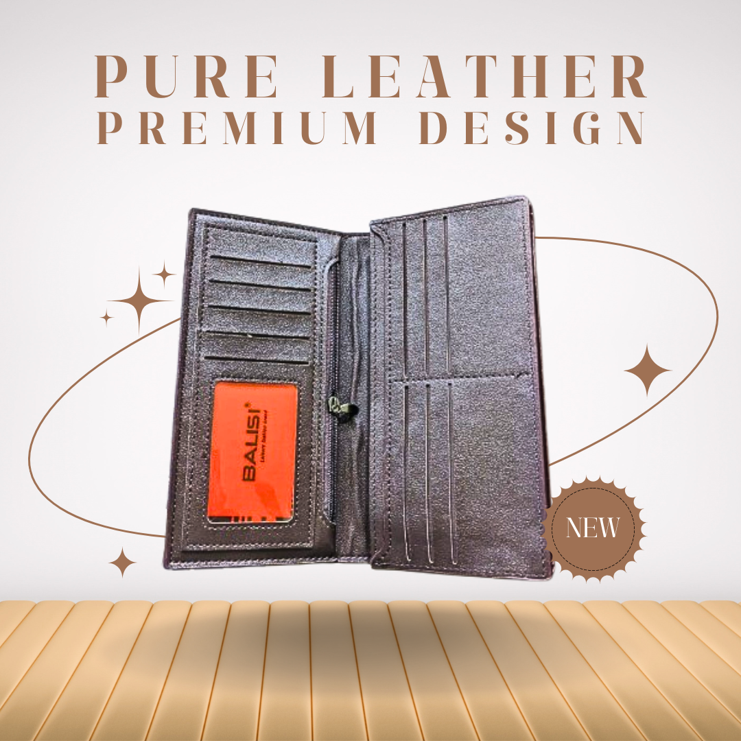 Premium Brown Leather Wallet.
