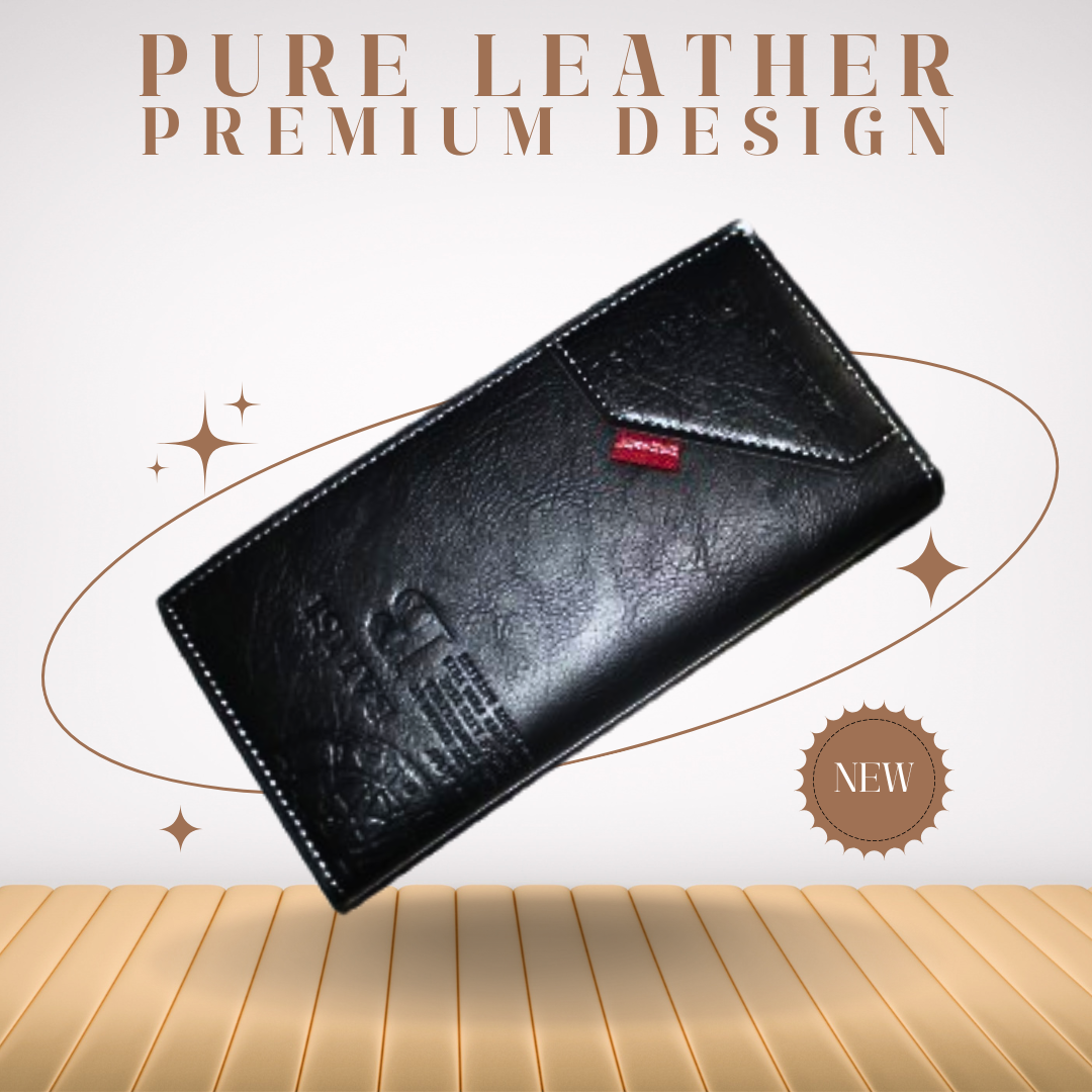 Premium Black Leather Wallet.