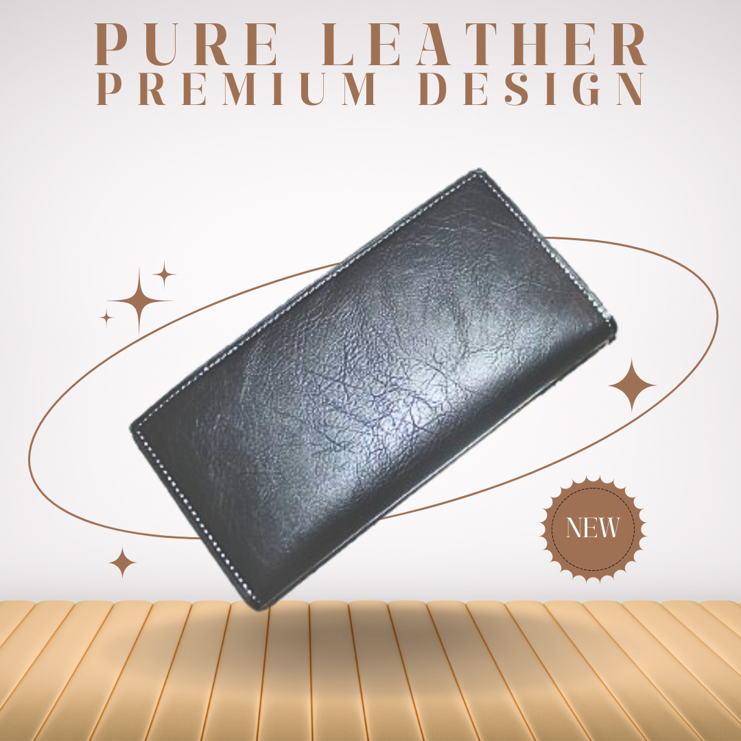 Premium Black Leather Wallet.