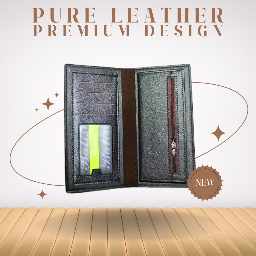 Premium Black Leather Wallet.