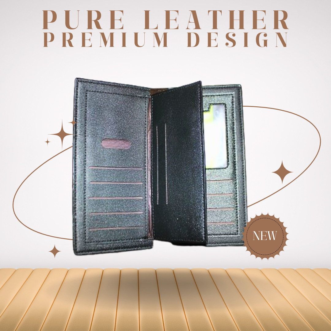 Premium Black Leather Wallet.
