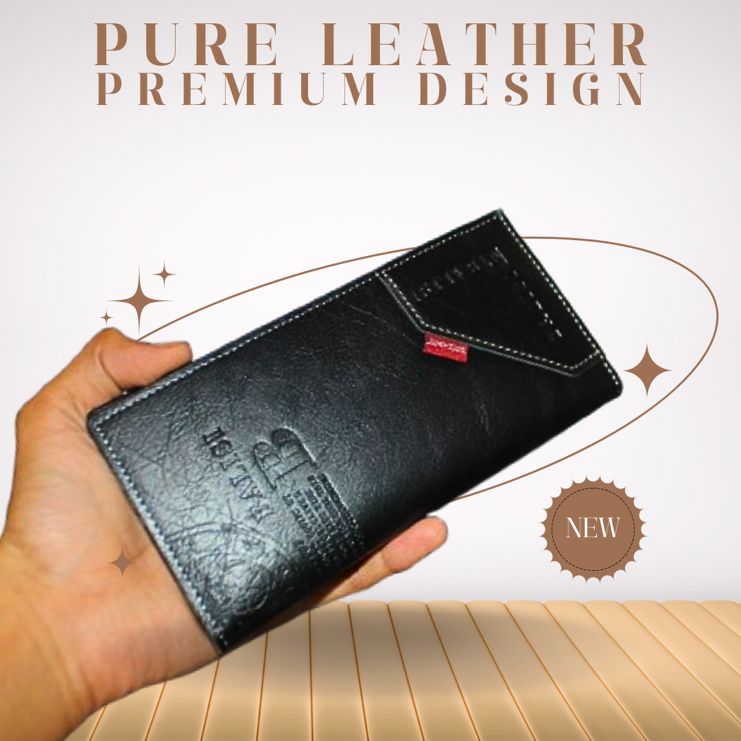 Premium Black Leather Wallet.