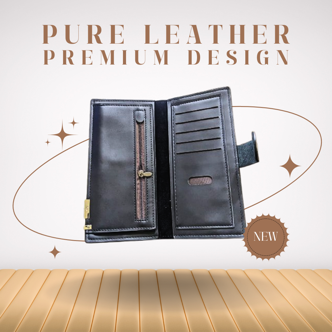 Premium Black Leather Wallet.