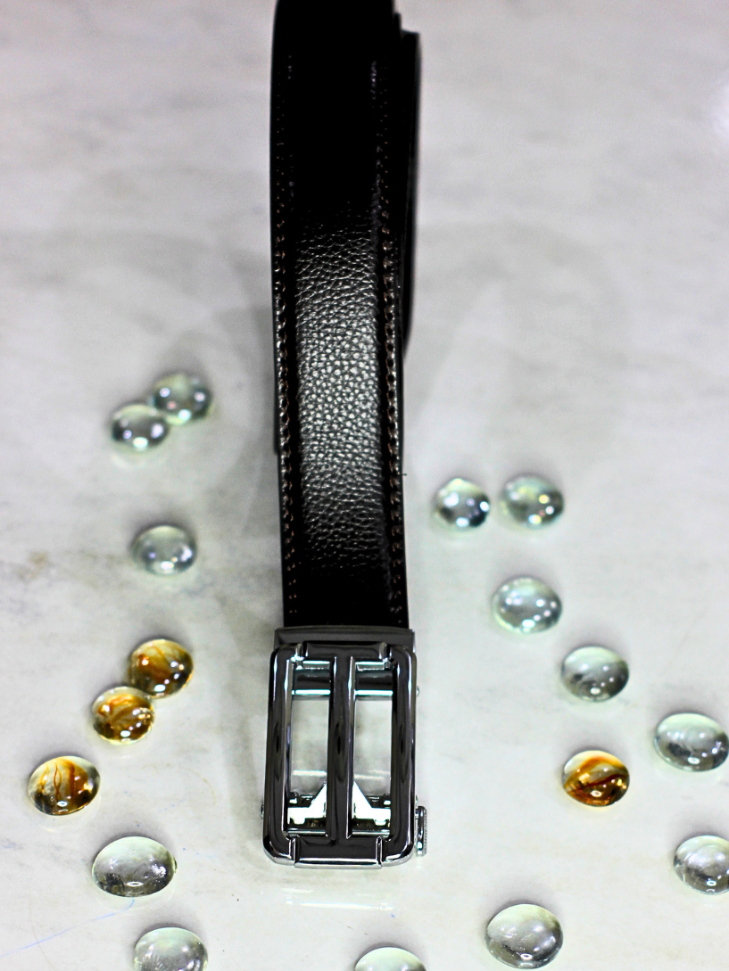 Premium Black Leather Belt for Men