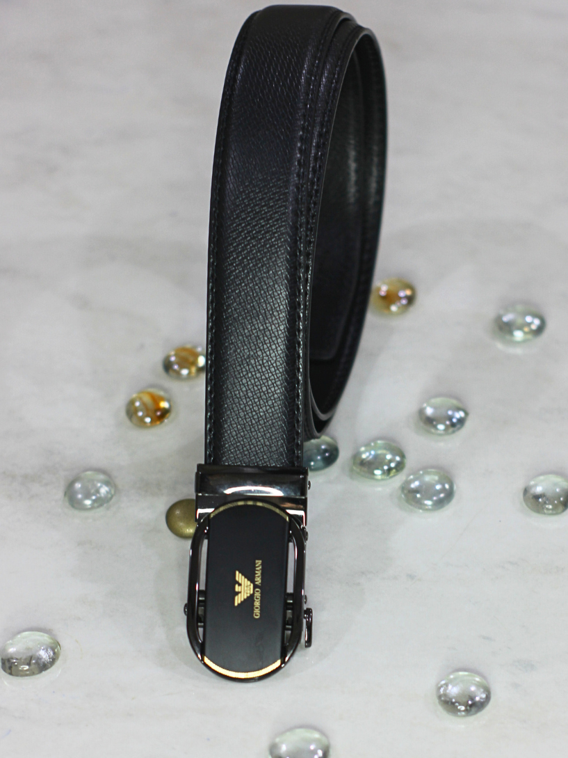 Premium Black Leather Belt for Men