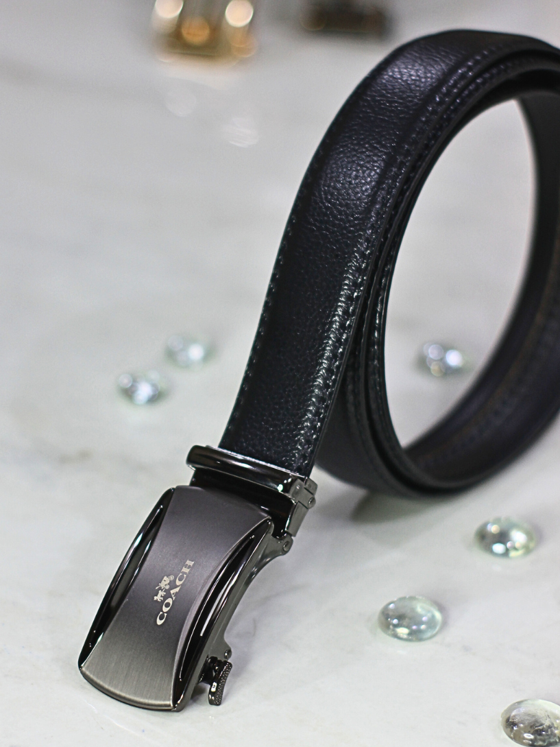 Premium Black Leather Belt for Men