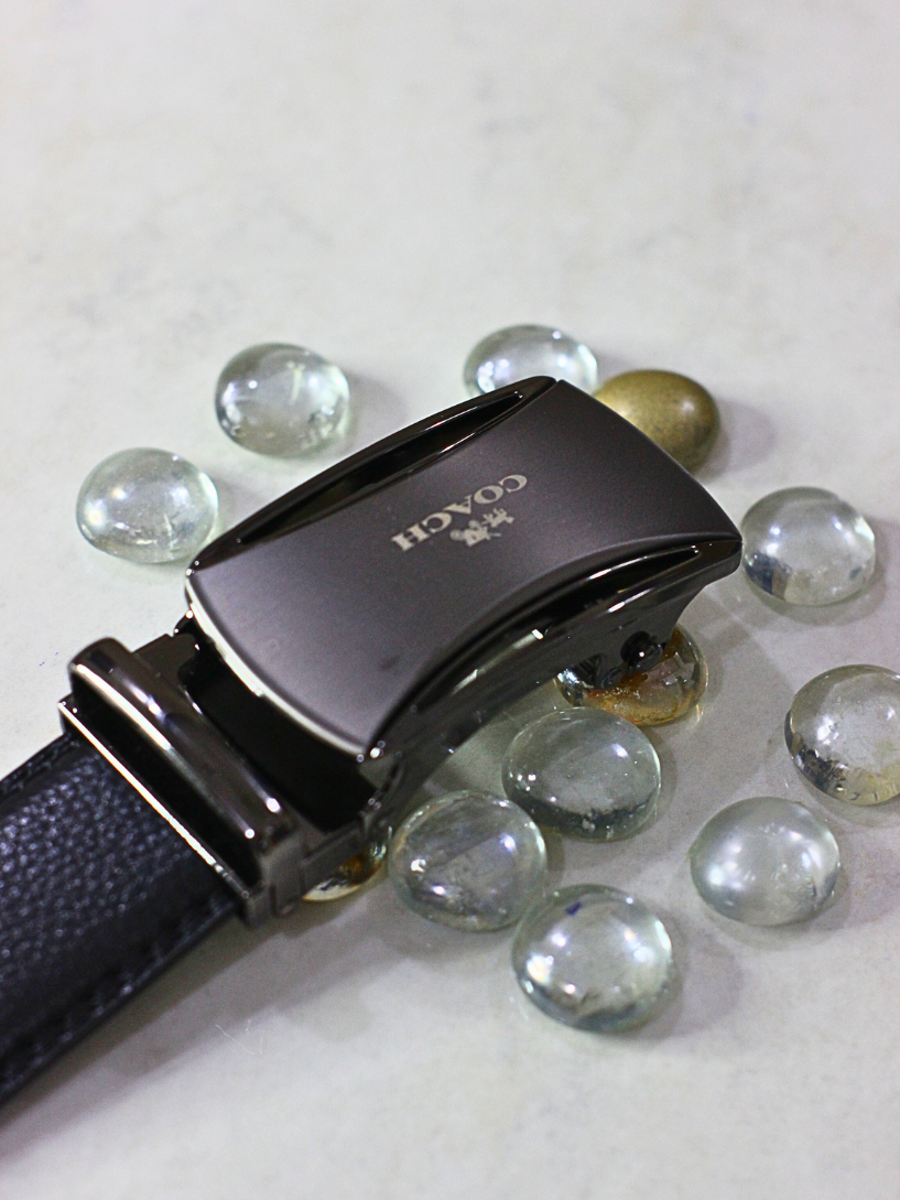 Premium Black Leather Belt for Men